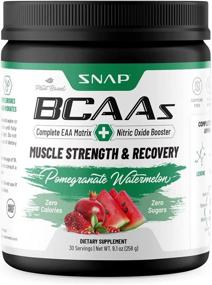 img 4 attached to 🍉 Snap Watermelon BCAA Powder: Essential Amino Energy Supplement with Nitric Oxide Booster - Pre & Post Workout Recovery, Muscle Strength & Performance - 30 Servings