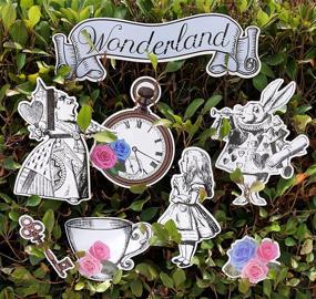 img 3 attached to 🔍 Alice in Wonderland Themed Vintage Cutouts by Red Fox Tail: Perfect Decorations for a Nostalgic Touch