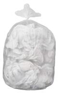 amazoncommercial 56 gallon trash bags 43x47 - 16 micron clear high density commercial garbage bags - pack of 200 logo