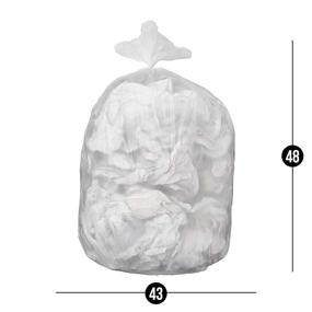 img 1 attached to AmazonCommercial 56 Gallon Trash Bags 43x47 - 16 Micron Clear High Density Commercial Garbage Bags - Pack of 200