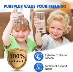 img 1 attached to 🧊 4PACK PUREPLUS DA29-00020B Refrigerator Water Filter Replacement for Samsung RF28HMEDBSR, RF263BEAESR, HDX FMS-2, HAF-CIN/EXP, RF4287HARS, PL-200, RFG297HDRS, RF28HFEDBSR, DA97-08006A 469101 RWF0700A