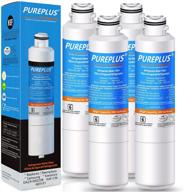 🧊 4pack pureplus da29-00020b refrigerator water filter replacement for samsung rf28hmedbsr, rf263beaesr, hdx fms-2, haf-cin/exp, rf4287hars, pl-200, rfg297hdrs, rf28hfedbsr, da97-08006a 469101 rwf0700a логотип