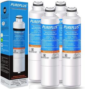 img 4 attached to 🧊 4PACK PUREPLUS DA29-00020B Refrigerator Water Filter Replacement for Samsung RF28HMEDBSR, RF263BEAESR, HDX FMS-2, HAF-CIN/EXP, RF4287HARS, PL-200, RFG297HDRS, RF28HFEDBSR, DA97-08006A 469101 RWF0700A