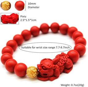 img 3 attached to 💰 Feng Shui Red Bead Bracelet with Pi Xiu Charm for Prosperity and Wealth Attraction - Perfect for Men and Women