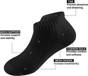 img 2 attached to Cozi Foot 10 Pairs Boys Ankle Socks: Half Cushion Athletic Girls Toddler Kids Low Cut Socks - Ultimate Comfort and Quality