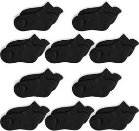 img 4 attached to Cozi Foot 10 Pairs Boys Ankle Socks: Half Cushion Athletic Girls Toddler Kids Low Cut Socks - Ultimate Comfort and Quality