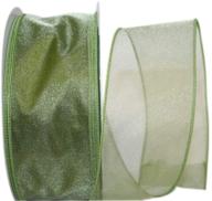 🎀 reliant ribbon sheer lovely value moss wired edge ribbon - 2-1/2 inch x 50 yards for crafts & decorations logo