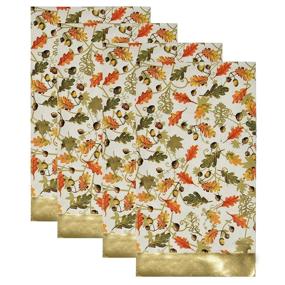 img 2 attached to 🍁 Autumn Harvest: 100 Count Thanksgiving Leaves Guest Napkins with Gold Foil – Perfect for Fall Décor, Holiday Parties, and Festive Gatherings!