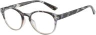 👓 stylish zenottic reading glasses: lightweight spring hinge round frames for men and women logo