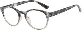 img 4 attached to 👓 Stylish ZENOTTIC Reading Glasses: Lightweight Spring Hinge Round Frames for Men and Women