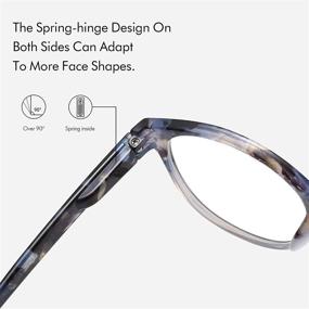 img 3 attached to 👓 Stylish ZENOTTIC Reading Glasses: Lightweight Spring Hinge Round Frames for Men and Women