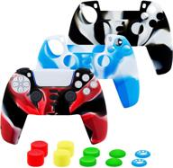 🎮 enhance and protect your ps5 dualsense controller with our silicone case cover set (3pc-black, red, and blue) – compatible with sony playstation 5 logo