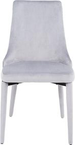 img 3 attached to 🪑 CangLong Modern Dining Room Side Chairs: Stylish Gray Fabric Cushion Seat Back with Brown Metal Legs (Set of 2)