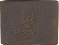 🦅 swiss eagle men's minimalist leather wallet: stylish & practical accessories logo
