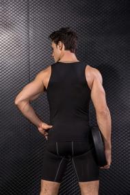 img 1 attached to HIBETY Men's Sleeveless Compression Tank Tops: Stay Cool and Compressed in the Gym!