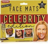 📸 set of 20 selfie props - celebrity face mat party photo prop coasters logo