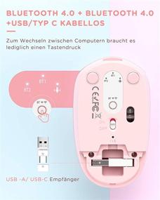 img 2 attached to 🖱️ seenda Bluetooth Mouse - Rechargeable Wireless Mouse Compatible with iPad iPhone Mac OS Android Windows - Pink