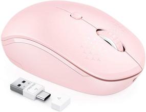 img 4 attached to 🖱️ seenda Bluetooth Mouse - Rechargeable Wireless Mouse Compatible with iPad iPhone Mac OS Android Windows - Pink