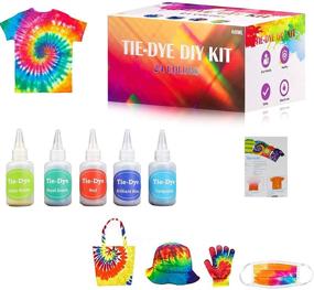 img 4 attached to Miraclekoo Tie Dye Kit - 24 Colors Permanent Fabric Dye for Clothing Crafts - Ideal for Kids and Adults - Perfect for Textile Parties and Handmade Projects - Includes Rubber Bands, Gloves, Aprons, and Table Covers