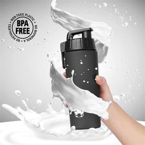 img 1 attached to 🥤 BONMIXC Tritan Protein Shaker Bottle 28oz - Sports Bottle with Blender Ball for Protein Shakes, 800ml BPA/BPS/BPF Free Cup