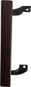 img 3 attached to 🚪 PRIME-LINE C 1190 Sliding Glass Door Pull Handle: 6-1/2 in. - 6-5/8 in. Hole Centers, Black Diecast Supports with Wood Handle