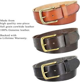 img 1 attached to 👔 Timeless Oil Tanned Genuine Leather Men's Casual Accessories for Exceptional Belts