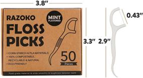 img 3 attached to 🌿 Natural Dental Floss Picks: Vegan, Eco-Friendly, Sustainable (400 Count) - Mint-flavored Dental Flossers