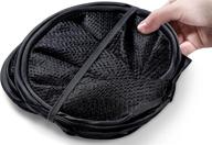 🔘 set of 2 black mesh popup laundry hampers - portable, durable, and collapsible with easy-open handles. ideal for kids room, college dorm, or travel. perfect folding pop-up clothes hampers for storage logo