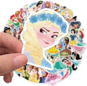 img 2 attached to 👸 100-Pack Beautiful Princess Cartoon Princess Stickers Set for Water Bottles, Laptops, Cellphones, Bicycles, Motorcycles, Cars, Bumpers, Luggage, Travel Cases & More (Animation Film Theme, Random Sticker Decals)