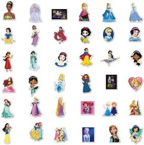 img 3 attached to 👸 100-Pack Beautiful Princess Cartoon Princess Stickers Set for Water Bottles, Laptops, Cellphones, Bicycles, Motorcycles, Cars, Bumpers, Luggage, Travel Cases & More (Animation Film Theme, Random Sticker Decals)