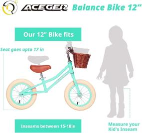 img 2 attached to ACEGER Spring Green Balance Bike with Basket - Ideal for Kids Ages 2.5 to 5 Years