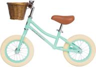 aceger spring green balance bike with basket - ideal for kids ages 2.5 to 5 years logo