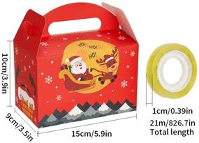 img 3 attached to 🎁 CCINEE 3D Christmas Treat Boxes with Handles - Xmas Cookie Boxes for Gift Giving Packaging, Pack of 24