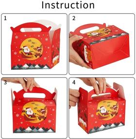 img 2 attached to 🎁 CCINEE 3D Christmas Treat Boxes with Handles - Xmas Cookie Boxes for Gift Giving Packaging, Pack of 24