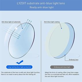 img 2 attached to 👓 2 Pack Blue Light Blocking Glasses for Women Men, Clear Computer Bluelight Blockers, Nerd Anti Eye Strain, Black Crystal Design