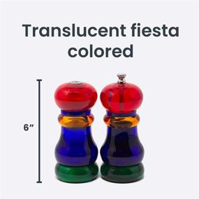 img 2 attached to 🌶️ Olde Thompson 5.5-inch Sunset Fiesta Colored Pepper Grinder and Salt Shaker Duo