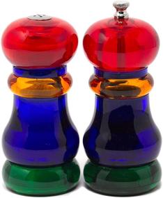 img 4 attached to 🌶️ Olde Thompson 5.5-inch Sunset Fiesta Colored Pepper Grinder and Salt Shaker Duo