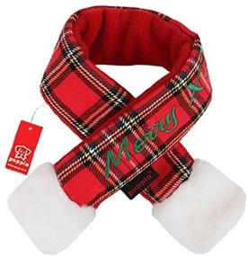 img 4 attached to Puppia Santa Claus Scarf Checkered