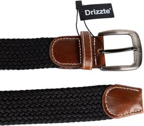 img 1 attached to 👔 Drizzte Stretch Elastic Fabric Braided Men's Accessories: Ultimate Comfort and Style for Active Men