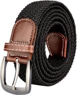 👔 drizzte stretch elastic fabric braided men's accessories: ultimate comfort and style for active men logo