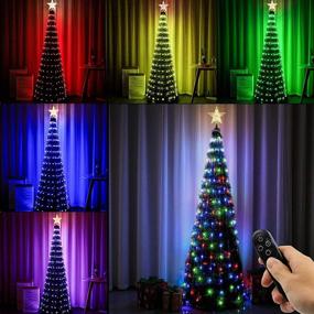 img 4 attached to 🎄 4ft Artificial Collapsible Christmas Tree with Star Topper & 186 LED Color Changing Lights - Joomer Christmas Tree with Remote Control, Timer Function & 18 Lighting Modes, Easy Assembly