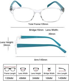 img 2 attached to 👓 Stylish Spring Hinge Reading Glasses Eyeglasses Readers for Men Women - TVZ 6 Pack Fashion 1005