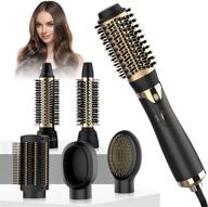 najukyy 6-in-1 detachable hot air brush styler - one-step hair dryer brush for straightening, curling, drying, combing, scalp massage, and styling logo