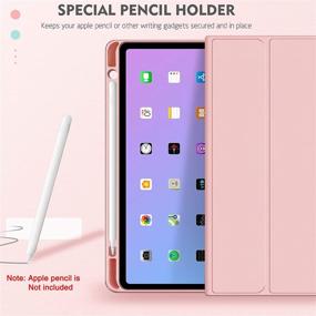 img 2 attached to Wireless Keyboard Case with Pencil Holder for iPad 10.5 - Pink | 2017/2019 iPad Air 3, 3rd Gen Pro