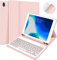 wireless keyboard case with pencil holder for ipad 10.5 - pink | 2017/2019 ipad air 3, 3rd gen pro логотип