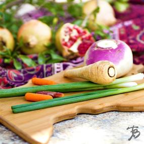 img 2 attached to Minnesota State Shaped Cutting Board: Natural Bamboo by Totally Bamboo