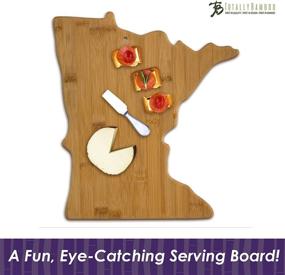 img 3 attached to Minnesota State Shaped Cutting Board: Natural Bamboo by Totally Bamboo