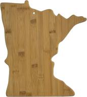 minnesota state shaped cutting board: natural bamboo by totally bamboo logo