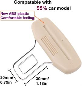 img 3 attached to Needyounow 2 Pack Seat Belt Clips: Universal Seat Belt Buckle Extender with 5 Sets of Noise-Blocking Stop Buttons (Beige)