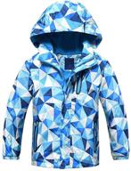 kids' star flower waterproof jackets: 🌸 premium outwear for boys' coats & jackets logo